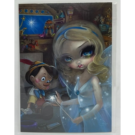 Disney Pinocchio and the Blue Fairy Becket Griffith Postcard Wonderground New
