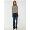 thumbnail image 4 of Fitted Plaid Crew Neck Zippered Top, 4 of 5