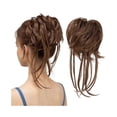 thumbnail image 1 of Chignon en Désordre Pièce de Cheveux Ondulée Extensions de Chignon avec Queues Droites Queue de Cheval Synthétique, 1 of 6
