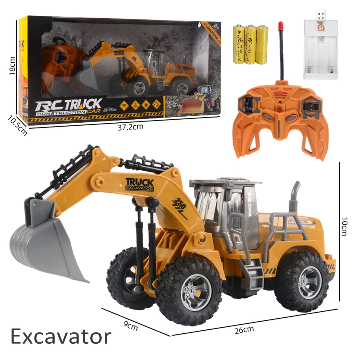 radio controlled excavator toy