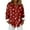 Orange, variant on Resicozy Christmas Button Down Shirts for Women Long Sleeve Collared Dressy Casual Blouses Cute Xmas Printed Tops Gold M