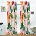 thumbnail image 2 of Cherries Flowers Peaches Black Out Curtains 84 Inch Length for Bedroom Living Room Windows 2 Panels Set, 2 of 6