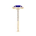 thumbnail image 4 of ANGARA Natural Oval 1.25 ct Tanzanite Halo Ring with Diamond Accents in 14K Yellow Gold for Women (Size-8x6mm) | December Birthstone, Anniversary, Jewelry Gift for Women | Natural Tanzanite Ring, 4 of 9