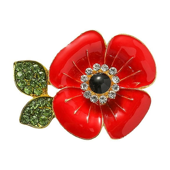 Grofry Women Brooch Flower Shape Enamel Oil Dripping Retro Anti-slip Polished Coat Collar Bag Scarf Hat Decoration Clothes Pin Party Banquet Clothing Jewelry