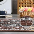 thumbnail image 3 of Hasoo 8' x 10' Area Rug for Living Room Boho Vintage Rug Non Slip Throw Rugs Floral Bedroom Rug, Brown, 3 of 6