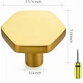 thumbnail image 3 of Ravinte 30 Pack Solid Knobs Kitchen Cabinet Round Pulls Dresser Handles Gold Cupboard Hardware Brushed Brass Door Drawer Knobs, 3 of 10