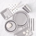 thumbnail image 3 of Foil Striped Paper Lunch Napkins, Silver, 16ct, 3 of 9