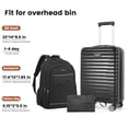 thumbnail image 4 of Smicure Carry On Luggage Sets 3 Piece with Spinner Wheel, Hardside Lightweight Business Suitcase with College Backpack and Travel Essentials, Black, 4 of 11