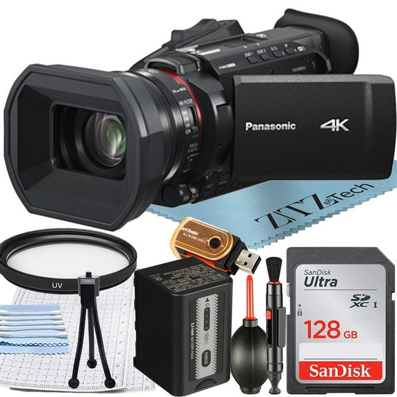 Panasonic HC-X1600 Camcorder UHD 4K with 128GB SanDisk Memory Card   UV Filter   ZeeTech Accessory Bundle