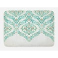 thumbnail image 1 of Traditional Bath Mat, Retro Middle Age Symmetrical Traditional Gothic Garland Forms in Pastel Print, Non-Slip Plush Mat Bathroom Kitchen Laundry Room Decor, 29.5 X 17.5 Inches, Green Tan, Ambesonne, 1 of 2