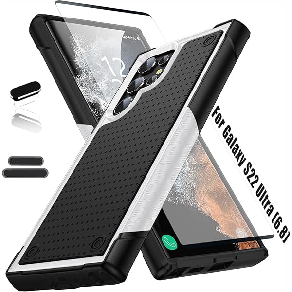 wonima11 Phone Case for Galaxy S22 Ultra 5G SM-S908U Case with Tempered-Glass Screen Protector, Cute Clear Mandala Pattern Full Body Protective Cover Cases for Samsung Galaxy S22 Ultra 5G (Mandala)