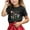 Black, variant on Toddler Girls Tshirts Casual Short Sleeved Alphabet Printed Crewneck Girls' Tops, Tees & Blouses Size 4-5T,Black