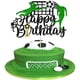 thumbnail image 2 of Matsuzay Primeros anchos de la magdalena del balón de fútbol del para las diversas ocasiones muy bien Kits de decoración para fiestas Negro Verde, 1 unidad 8.6 pulgadas, 2 of 2