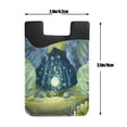 thumbnail image 6 of YFYANG Universal Adhesive Cell Phone Card Holder, Green Watercolor Forest Leather Cell Phone Wallet Sticker, 6 of 6