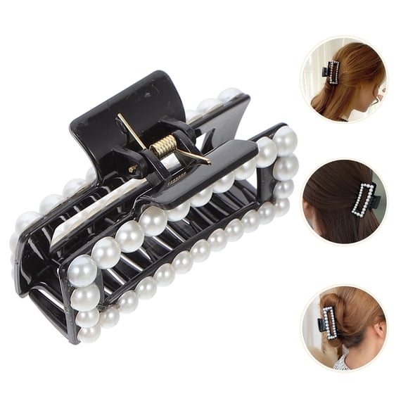 OUNONA Women Jaw Clips Negro Para Uso Diario Y Ocasiones Especiales Con Sujeción