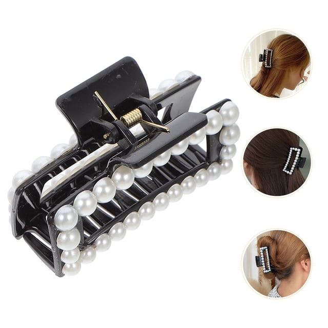 OUNONA Women Jaw Clips Negro Para Uso Diario Y Ocasiones Especiales Con Sujeción