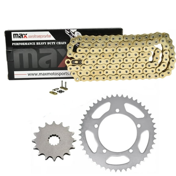 Max Motosports Gold O-Ring Drive Chain & Sprockets Kit for Suzuki DL650 V-Strom 650 Xt Abs