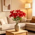 thumbnail image 7 of Faux Silk Hibiscus Flowers Artificial Tropical Flower Stems Table Centerpiece for Vase Wedding Home Decor 2-Pack Red, 7 of 7