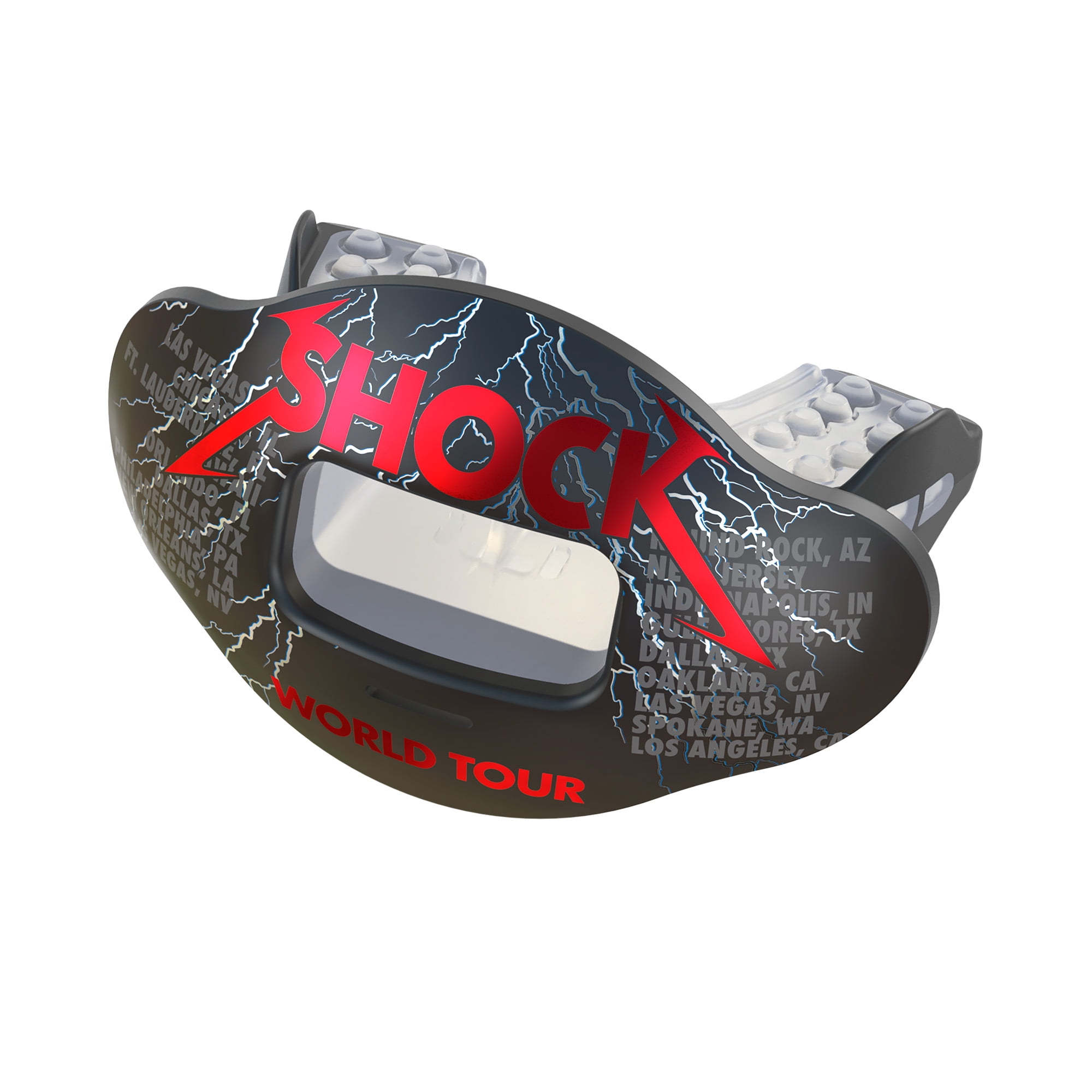 Shock Doctor Gel Max Power Mouthguard - Youth Stars & Stripes Design, Convertible Tether, Custom Fit