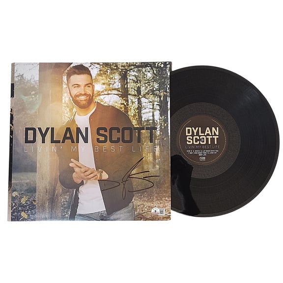 Dylan Scott Signed Livin' My Best Life Vinyl Record Album Cover Beckett Cert