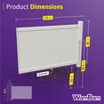 thumbnail image 3 of 4ft H x 6ft W (1 Panel + 1 Post) No Dig WamBam Westport Fence Kit, White Vinyl Privacy Fence Panel, Easy DIY Installation Fence Panel Kit, Durable Outdoor Fence for Yard or Garden, BL19105, 3 of 8