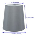 thumbnail image 3 of Meriville Set of 1 Gray Faux Silk Clip On Chandelier Lamp Shades, 3.5-inch by 4.5-inch by 4.5-inch, 3 of 5