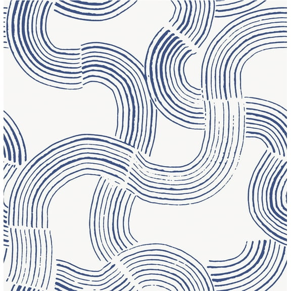 Nuwallpaper Blue Cobalt Hokime Peel & Stick Wallpaper