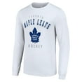 thumbnail image 2 of Men's Starter White Toronto Maple Leafs Logo Long Sleeve T-Shirt, 2 of 3
