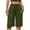 Army Green, variant on Drawstring Straight Leg Shorts for Women High Waisted Pleated Cotton Work Shorts Formal Solid Color Loose Fit Bermuda Shorts with Pockets Pink XXL