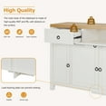 thumbnail image 6 of Furvclv Sideboard, Buffet Cabinet With Flip Door And 1 Drawers, 4 Height-Adjustable Cabinets, Adjustable Shelves, Circular Aluminum Alloy Handle Console Table For Living Room, 6 of 9