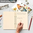 thumbnail image 5 of Flowers Gnome Bees Ring Binder Notebook Journey Note Diary College Ruled Spiral Notebook Study Loose Leaf Paper A5 60 Pages, 5 of 8