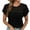 Black, variant on ZyeKqe Summer Tops for Women Trendy Crochet Short Sleeve Shirts Hollow out Crewneck T Shirts Beach Vacation Top