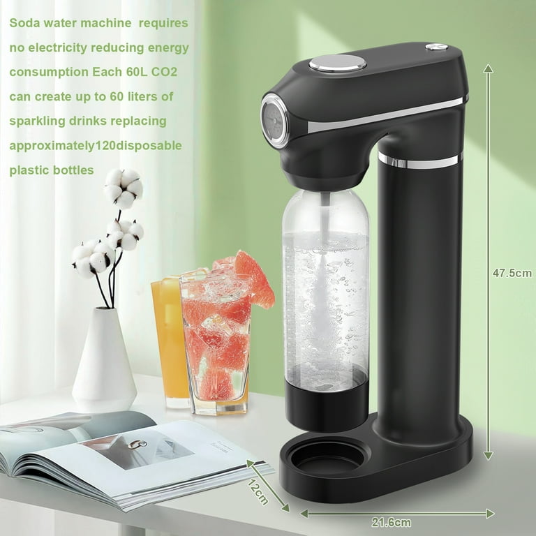 QINIUXO Soda Maker,Sparkling Water Maker with 1L Bottle & Pressure