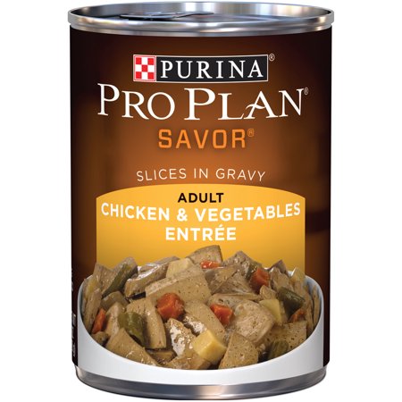 Adult Chicks (Purina Pro Plan SAVOR Chicken & Vegetables Entree Slices in Gravy Adult Wet Dog Food, Twelve (12) 13 oz.)
