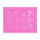 thumbnail image 1 of Tapete para hornear extragrande con medidas Tapete para hornear EVA antiadherente para amasar Tapete antideslizante EVA para encimera de cocina (fondo fucsia con letras blancas)., 1 of 3