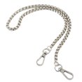 thumbnail image 1 of Correa de cadena para bolso, correa de cadena plana de repuesto de 120 cm con hebillas de metal, cadena para bolso cruzado de hombro DIY, 1 of 5