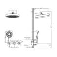 thumbnail image 5 of Overhead Shower + 3 Functions Hand Shower with Rough-in Valve, 5 of 5