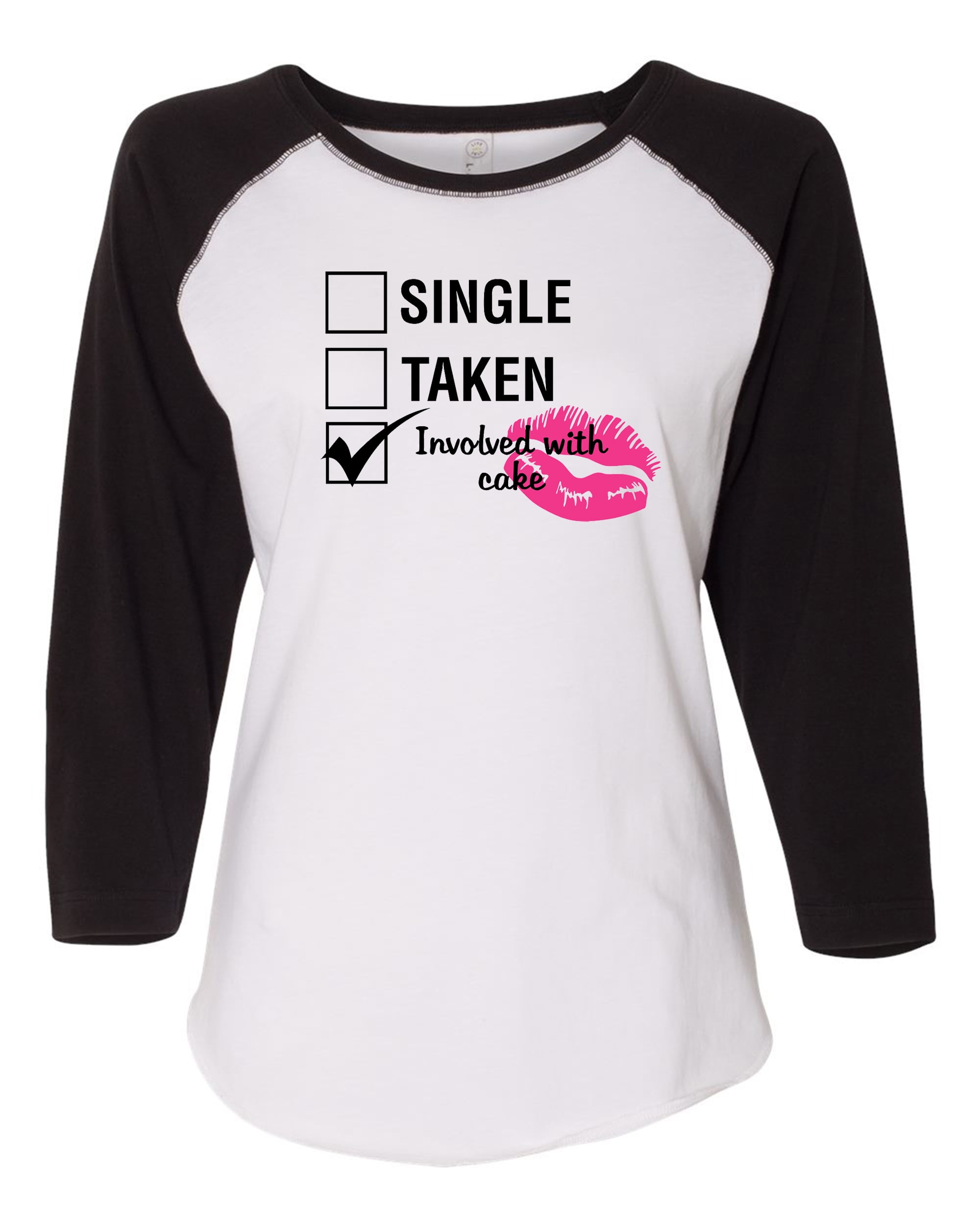 Involved with Cake Valentine's Day Women's Raglan Shirt Vintage Heather/Vintage - Picture 10 of 12