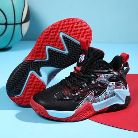 

Boys Casual Cute Cartoon Anime Print Sneakers Non-slip Color Block Durable Lace-up Breathable Shoes For Outdoor Sports