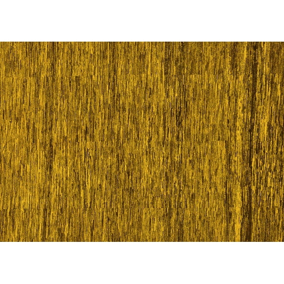 Ahgly Company Indoor Rectangle Abstract Yellow Modern Area Rugs, 3' x 5'