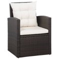 thumbnail image 3 of vidaXL 5 Piece Garden Lounge Set with Cushions Poly Rattan Brown, 3 of 5