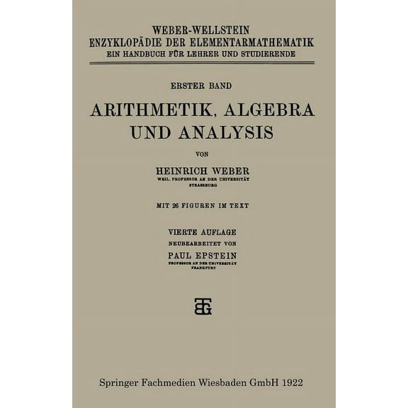Arithmetik, Algebra Und Analysis, (Paperback)
