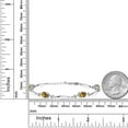 thumbnail image 2 of Gem Stone King 925 Sterling Silver Mango Mystic Topaz and White Diamond Tennis Bracelet for Women | 5.06 Cttw | Gemstone November Birthstone | Oval 7X5MM | 6 inch + 1 inch Extender, 2 of 3