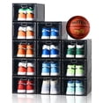 thumbnail image 1 of Caja organizadora para zapatos INSTY, paquete de 12, transparente con puerta magnética, 1 of 7