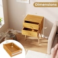 thumbnail image 3 of Costway Table de Nuit Moderne Mi-Siècle 2 Pcs avec 2 Tiroirs Pieds de Soutien en Bois Massif, 3 of 7