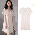 thumbnail image 1 of REDHOTYPE Chemises de Nuit pour Femmes Douces Légères Manches Courtes Longue Nuisette Robe, 1 of 2