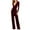 Red, variant on Wide Leg Sweatpants Women Women Sexy Strapless Color Block Botton Off The Shoulder Long Sleeve Jumpsuit Wide Leg Pants Rompers