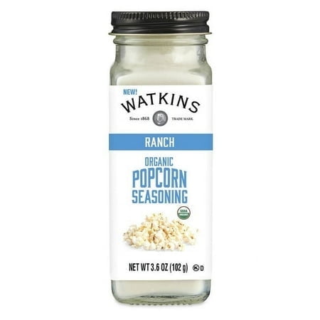 Watkins Inc. Organic Popcorn Seasoning - Ranch 3.6 oz Jar