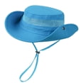 thumbnail image 5 of Packable Sun Hat Women Ponytail Hole Beach Hiking Women Bucket Hat Summer Outdoor Tops Sky Blue One Size, 5 of 5