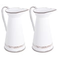 thumbnail image 1 of MasteelfCA 2Pcs Vintage Metal Flower Vase Iron Flower Pot Desktop Flower Bucket Ornament, 1 of 9